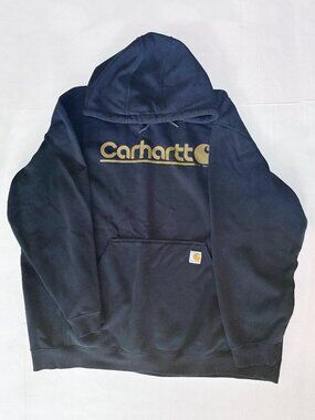 Carhartt Rain Defender Loose Fit Graphic Hoodie - 3XL - Navy Blue